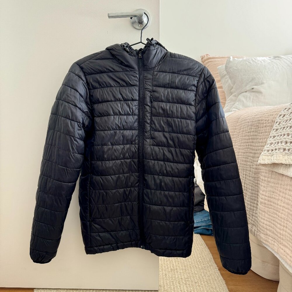 h&m zip-up puffer